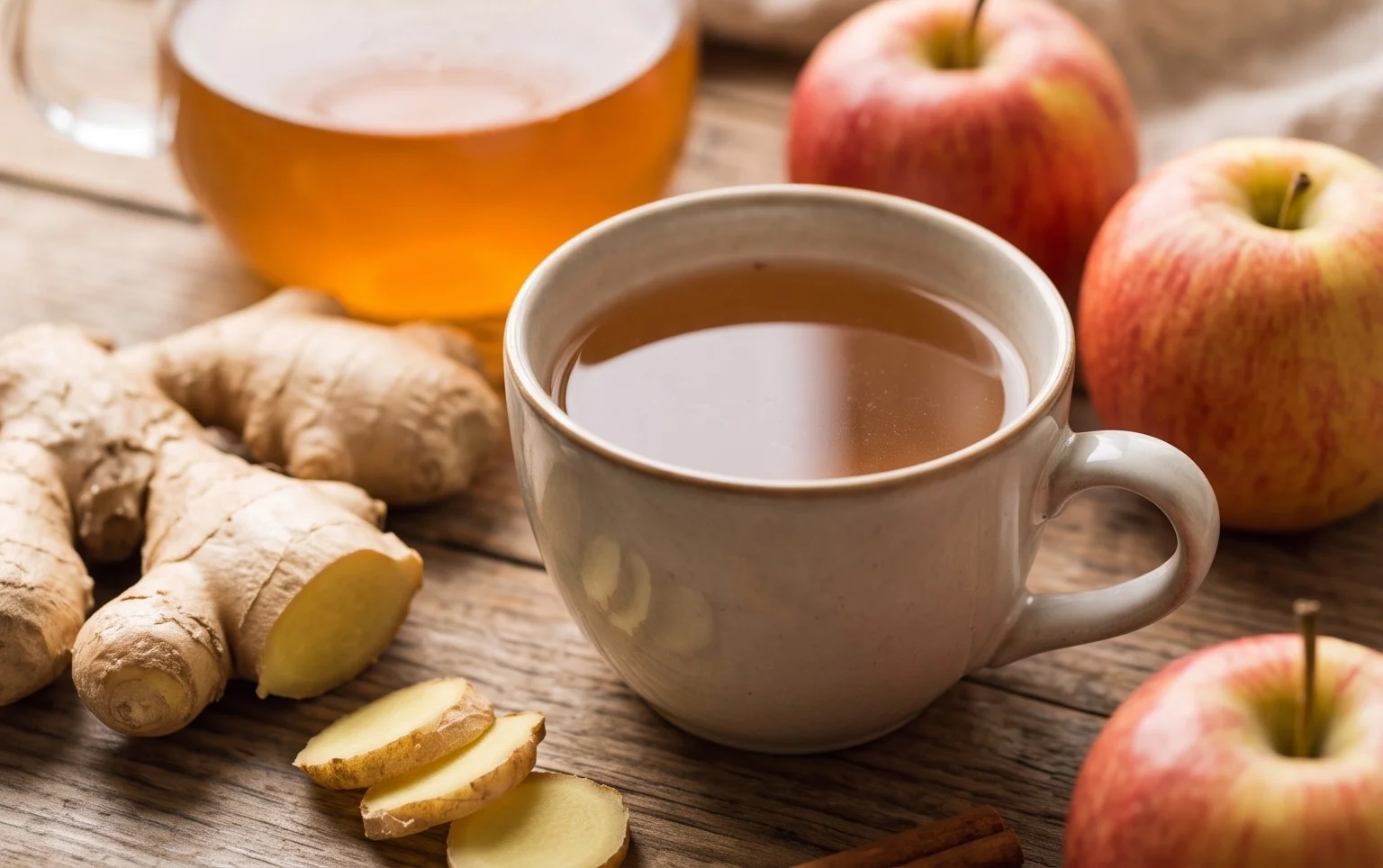 Korean Apple Tea with Ginger and Cinnamon (Saegwa Cha)